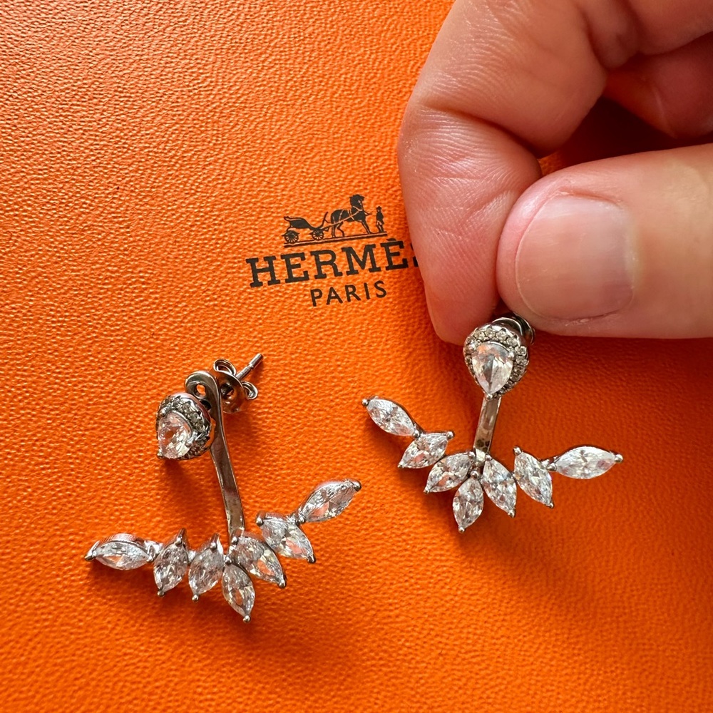 Silver Crystal Earrings 925